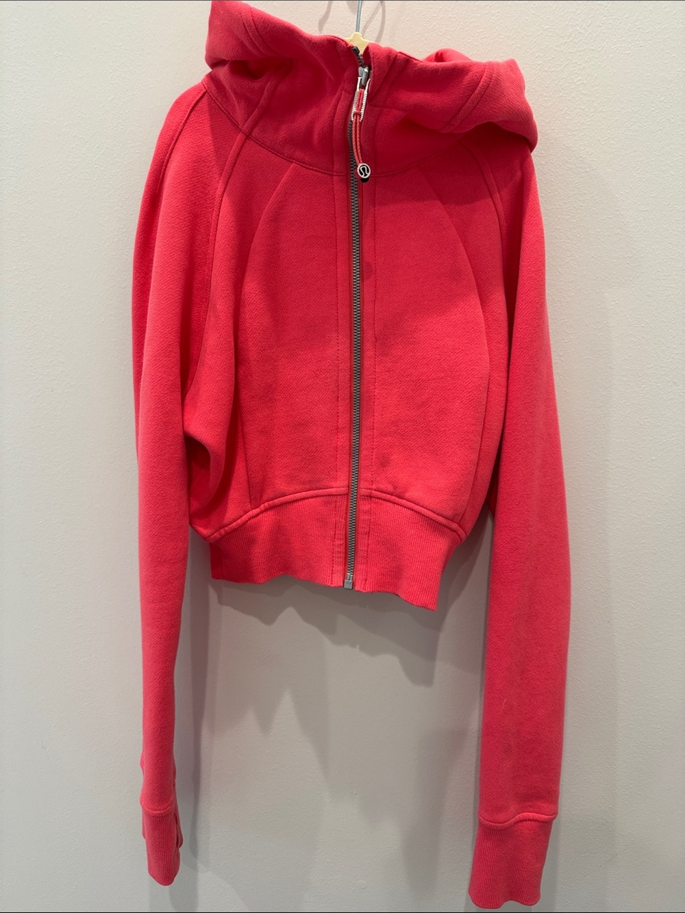 Lululemon Scuba Cropped Full Zip - Glaze Pink - size 0